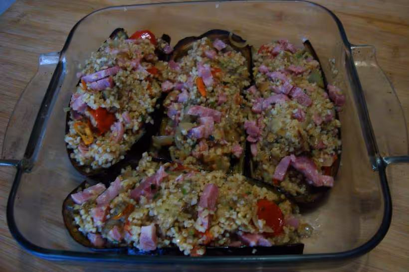 Aubergines cuites