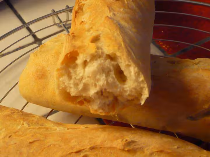 Baguette en coupe