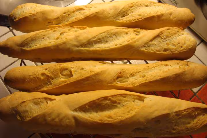 Baguettes cuites