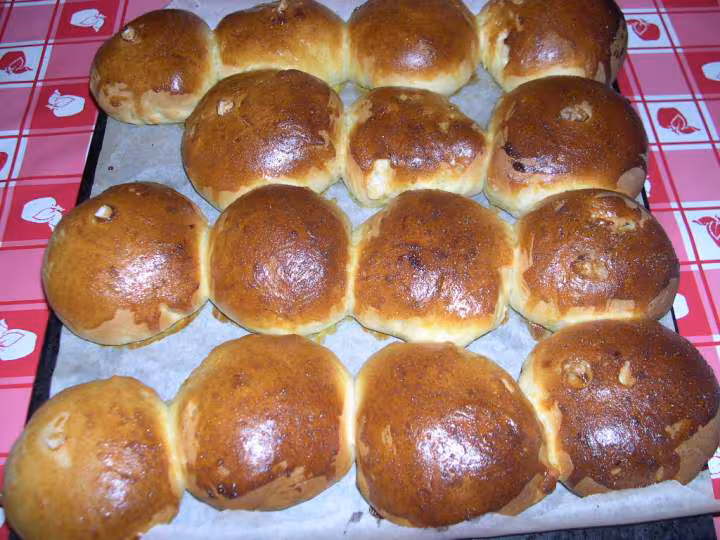 Brioches au sucre perle apres cuisson