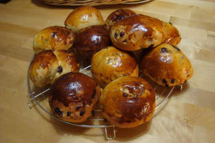 Briochettes aux canberries raisins secs et pepites de chocolat