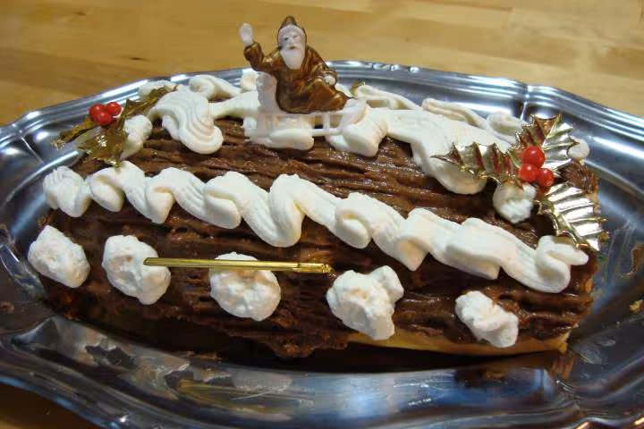 Buche patissiere au chocolat maison
