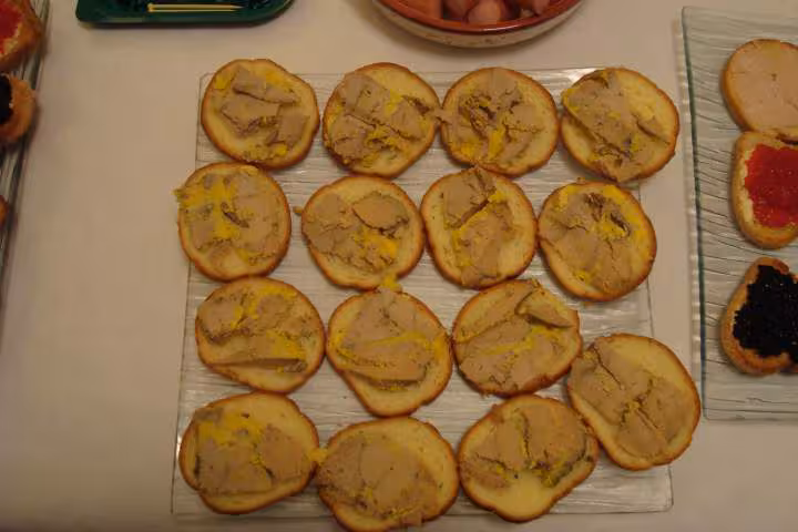 Canapes apero au foie gras