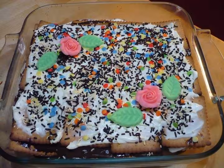 Gateau de petits beurre et creme mont blanc