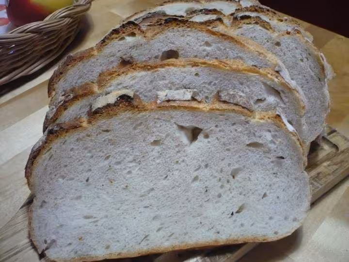 Miche ciabatta en coupe
