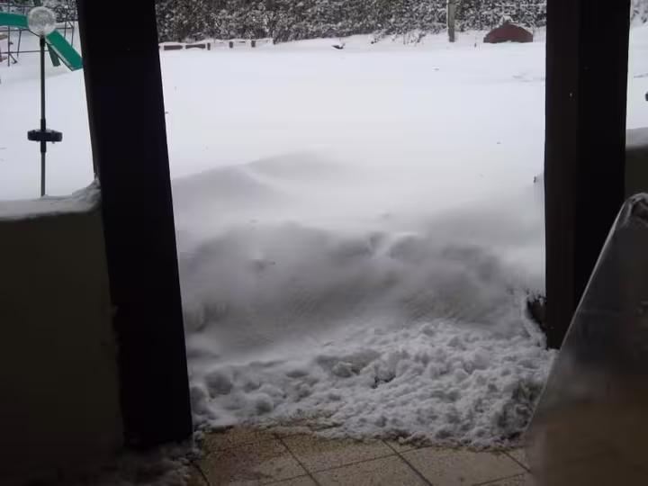 Neige dans le jardin
