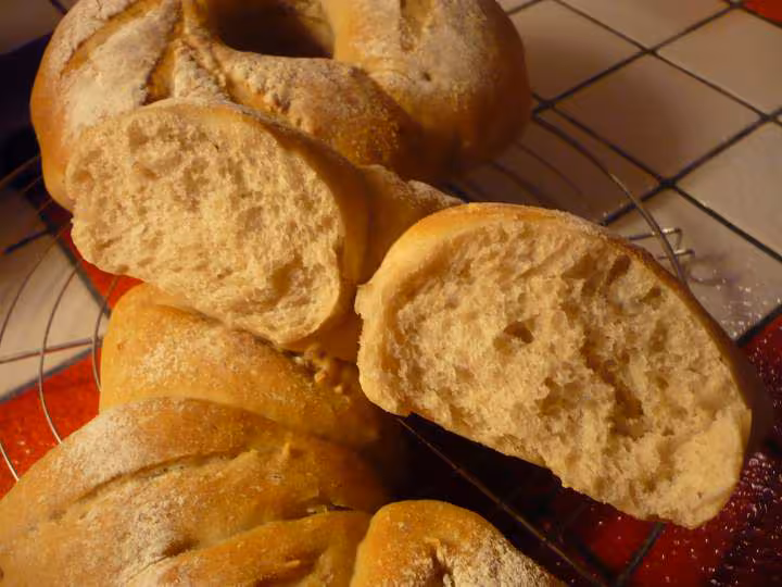 Pain au levain en coupe