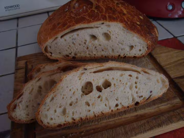 Pain blanc en coupe