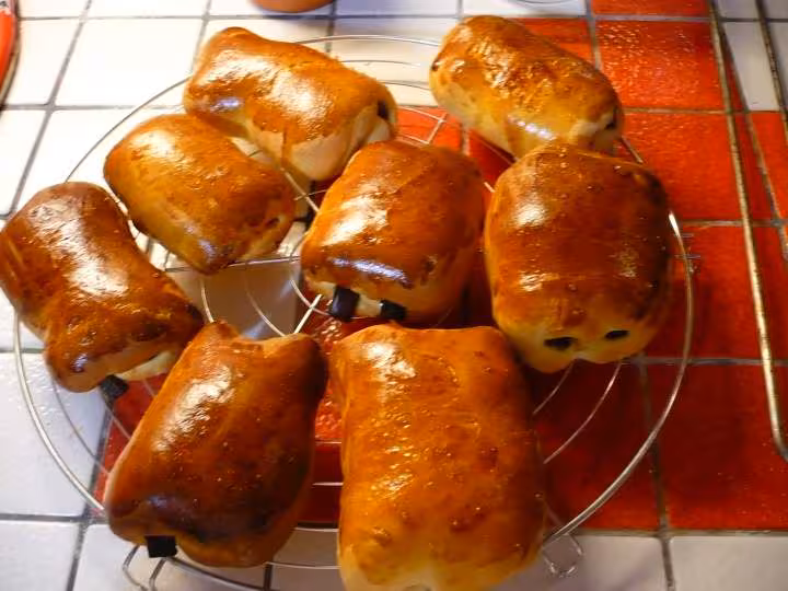 Petits pains brioches au chocolat