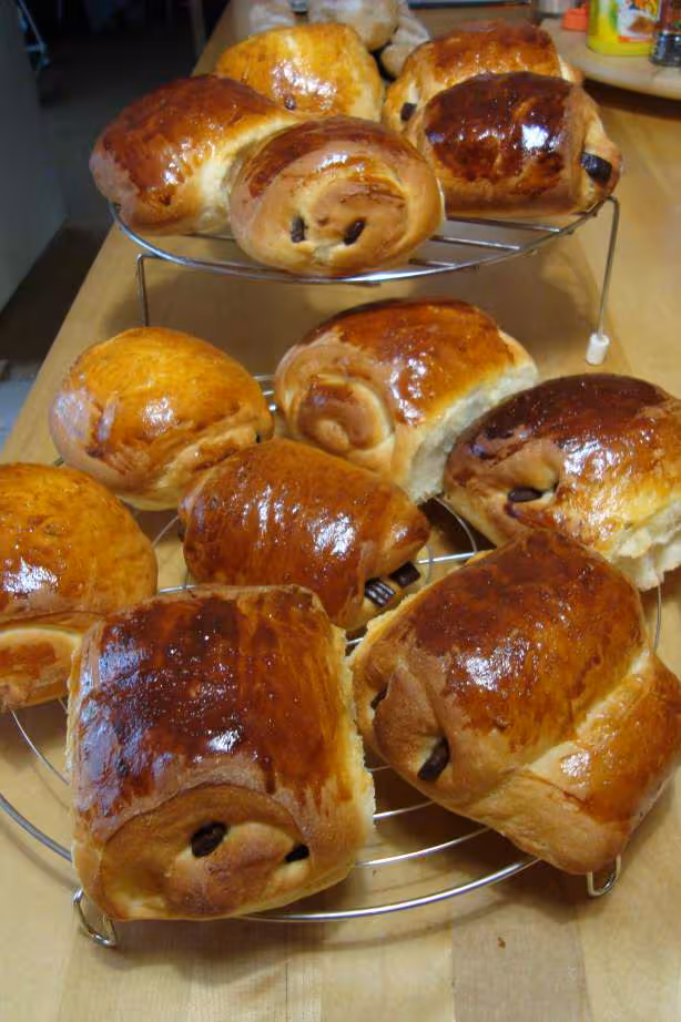 Petits pains brioches au chocolat