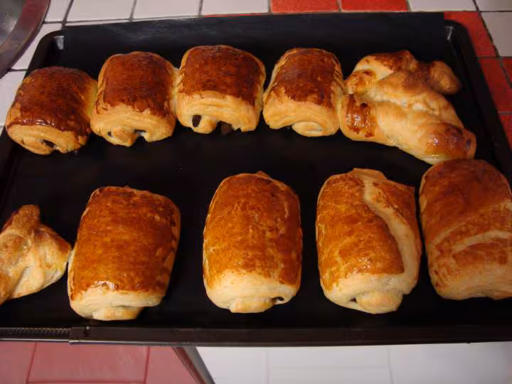 Petits pains choco cuits