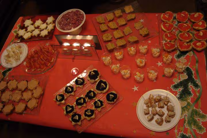 Table aperitifs nouvel an