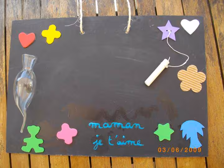 Ardoise fete des meres garcon