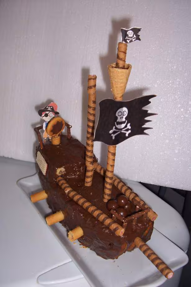 Bateau pirate gateau