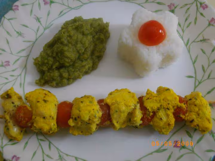 Brochettes de poulet a l indienne