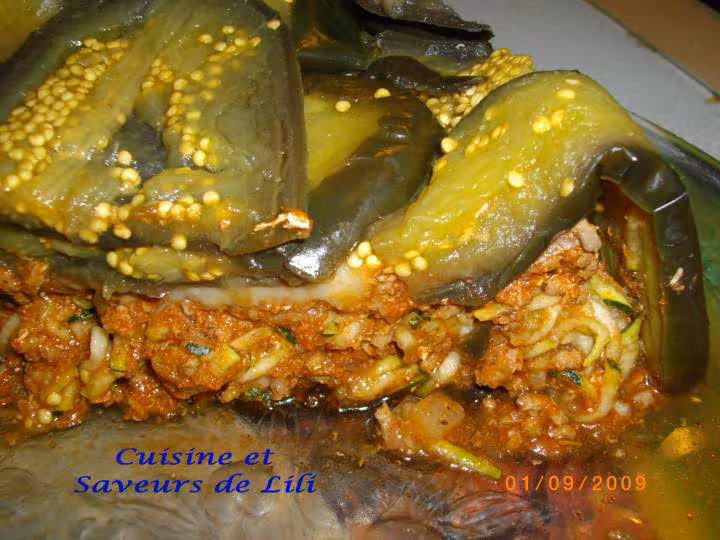 Charlotte d aubergines facon moussaka