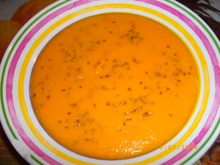 Creme de carottes au gingembre
