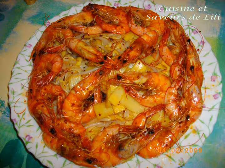 Crevettes caramelisees