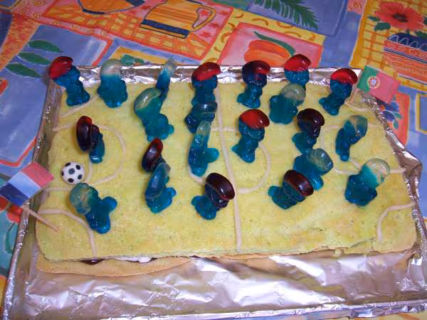 Gateau terrain de foot