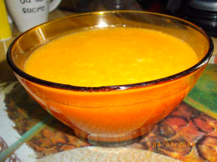 Soupe aux lentilles corail