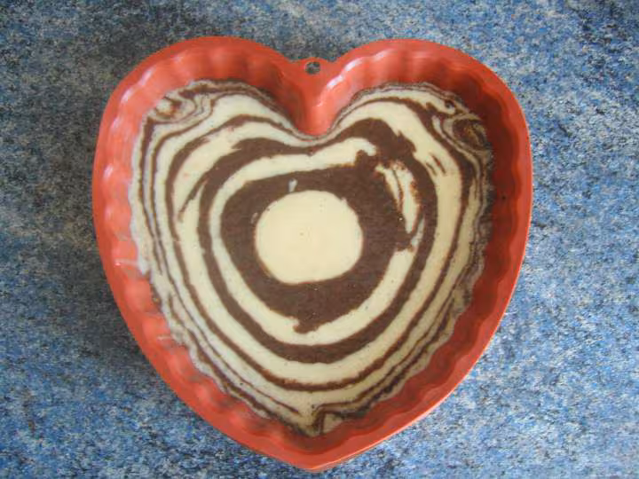 Marbre italien moule coeur non cuit
