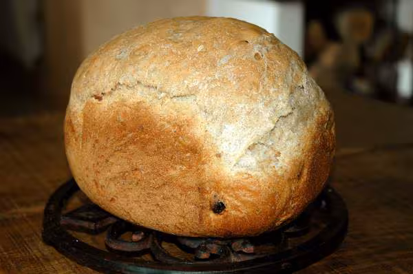 Pain de seigle aux raisins et noix