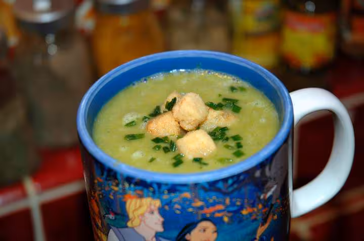 Veloute d asperges et poireau