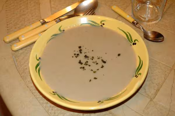 Veloute de champignons au bacon