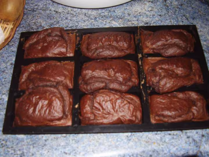 Moelleux au chocolat et aux epices apres la cuisson