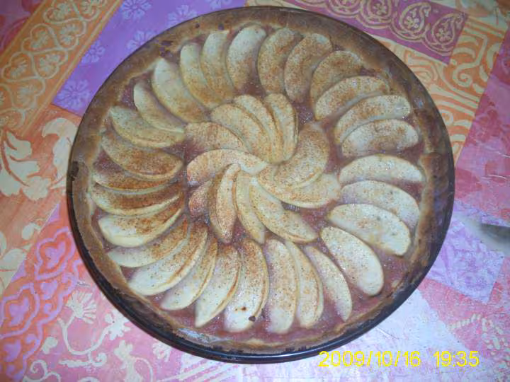 Tarte aux pomme et rhubarbe