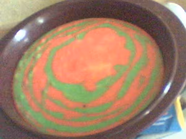 Gateau bicolore avant cuisson