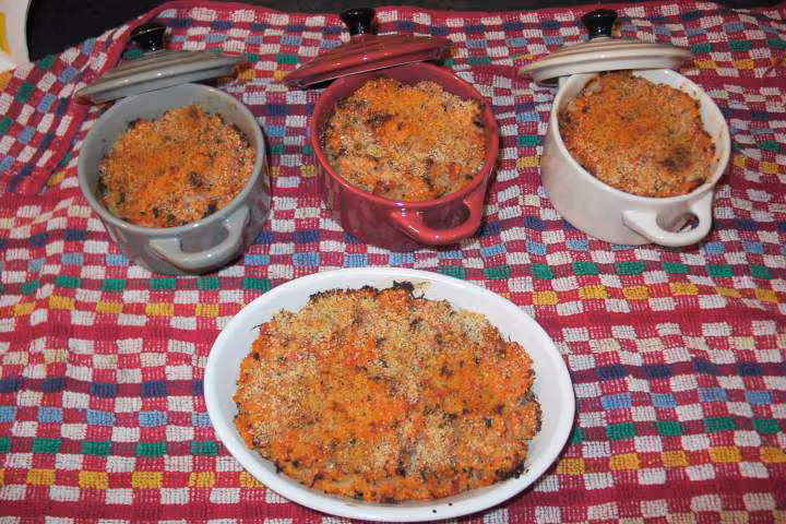 Gratin cabillaud basilic