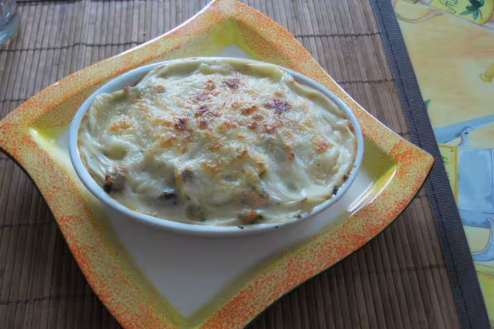 Gratine de poisson epinards