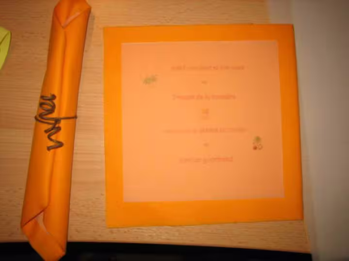 Menu serviette