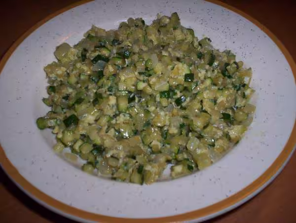 Salade de courgettes oeufs de cadeau