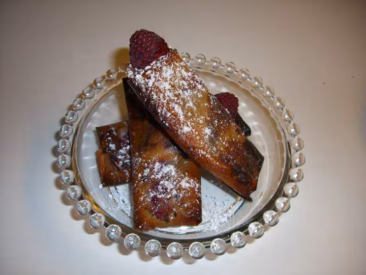 Nems framboises et chocolat blanc