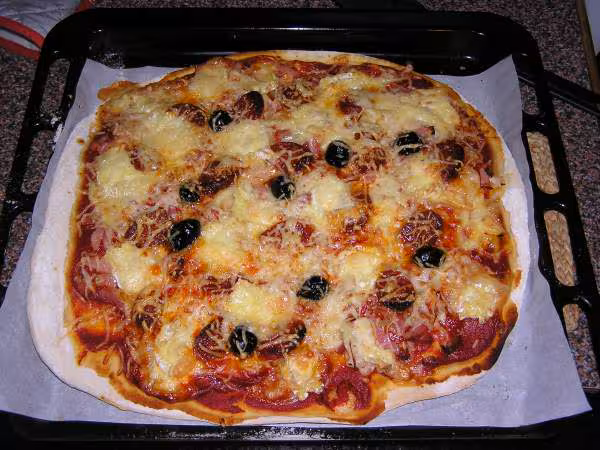 Pizza apres cuisson