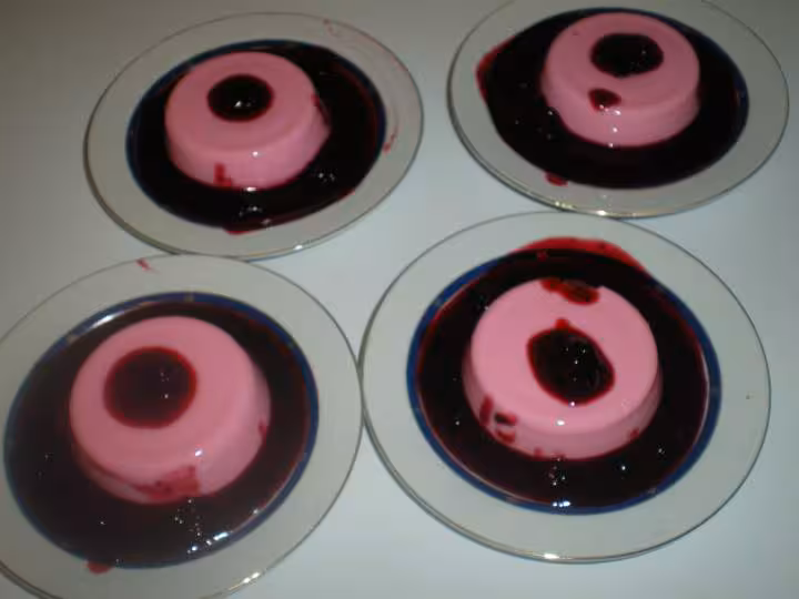 Panna cotta de fruits rouges