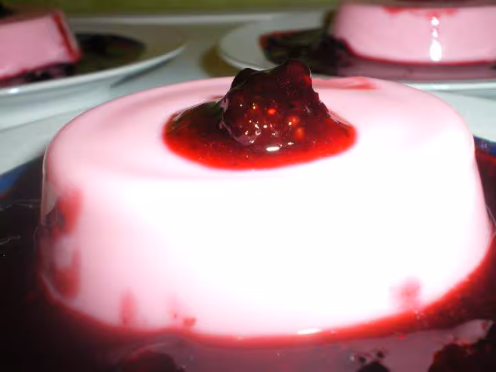 Panna cotta de fruits rouges