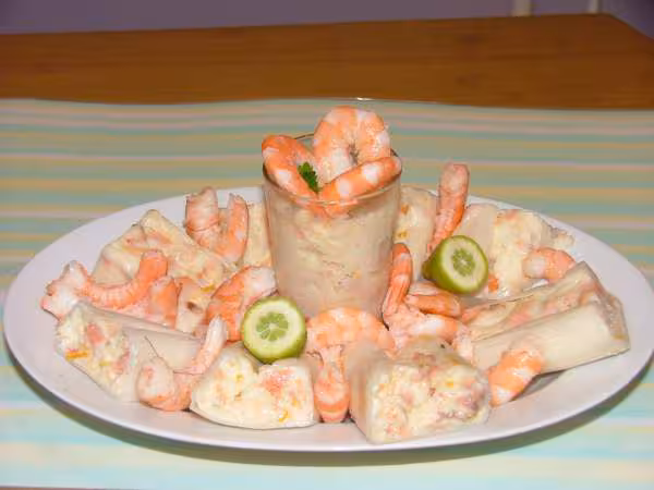 Entree roulades mousse saumon