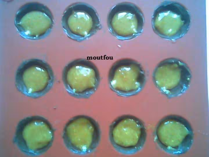 Fourrage des coquilles au chocolat au lait