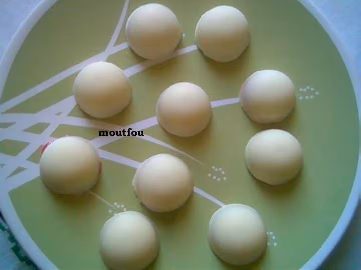 Mes boules au chocolat blanc sans deco