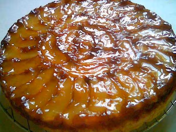 Zoom du gateau aux pommes