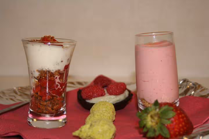 Verrines fraises et framboise