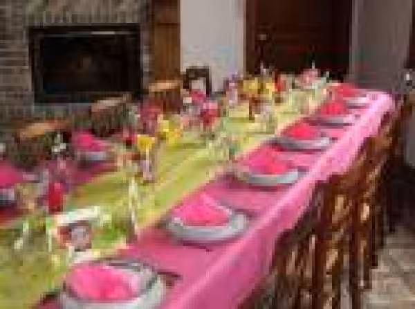 Deco table vert rose