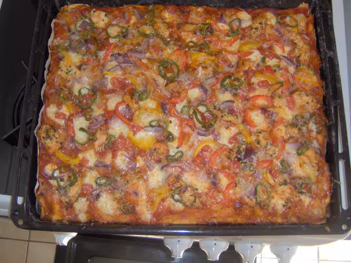 Pizza au poulet facon kebab