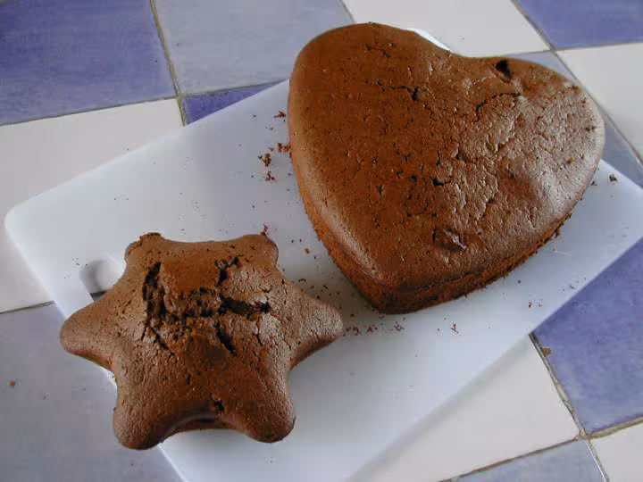 Coeur et etoile en chocolat