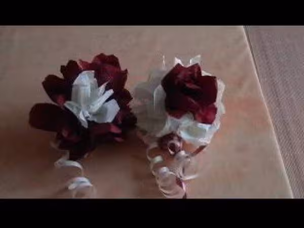 Bouquet en papier crepon