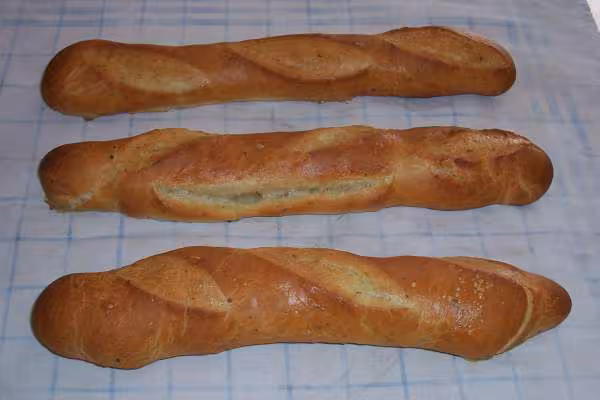 Baguettes faites avec pate a pizza
