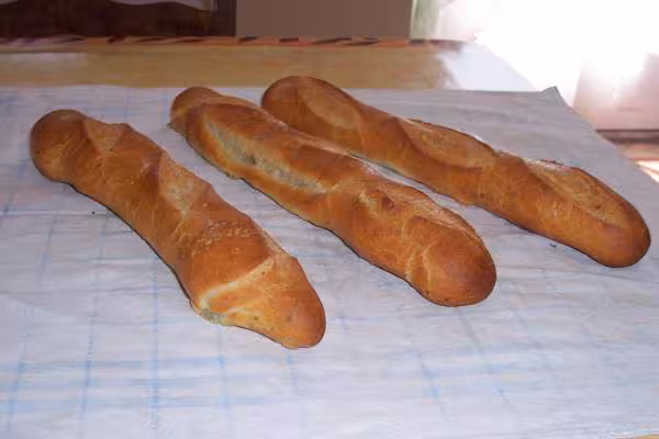Baguettes faites avec pate a pizza